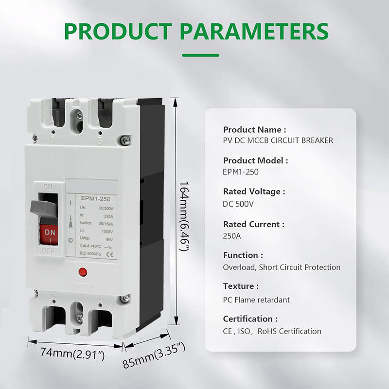 dc mccb 1000v adjustable current wifi smart waterproof breaker dc mccb 1000v adjustable current wifi smart waterproof breaker
