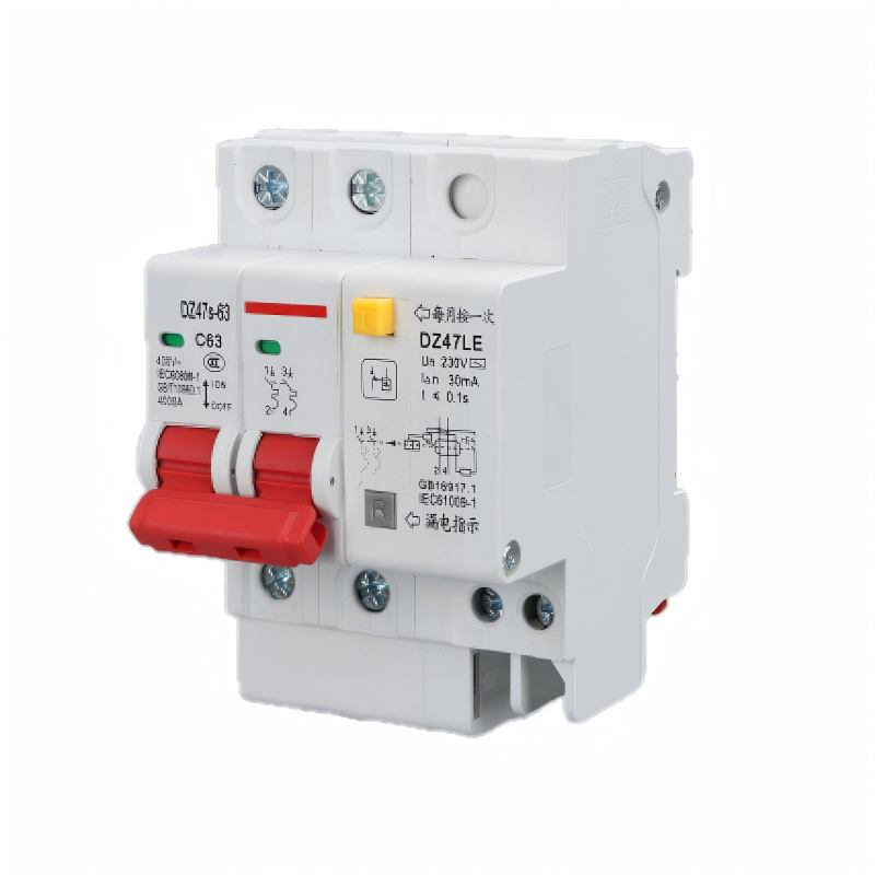 dz47le 2p 63a rccb rail mount residual current circuit breaker
