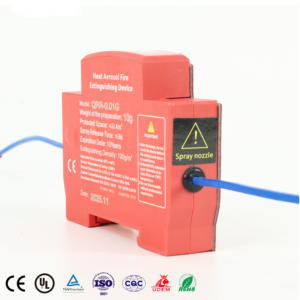 heat activated aerosol fire extinguisher din rail electrical cabinet