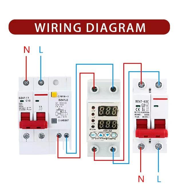 over/under voltage protector 220v adjustable protective device over/under voltage protector 220v adjustable protective device