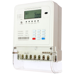 three phase prepaid energy meter 80a ami rf plc 4g gprs keypad