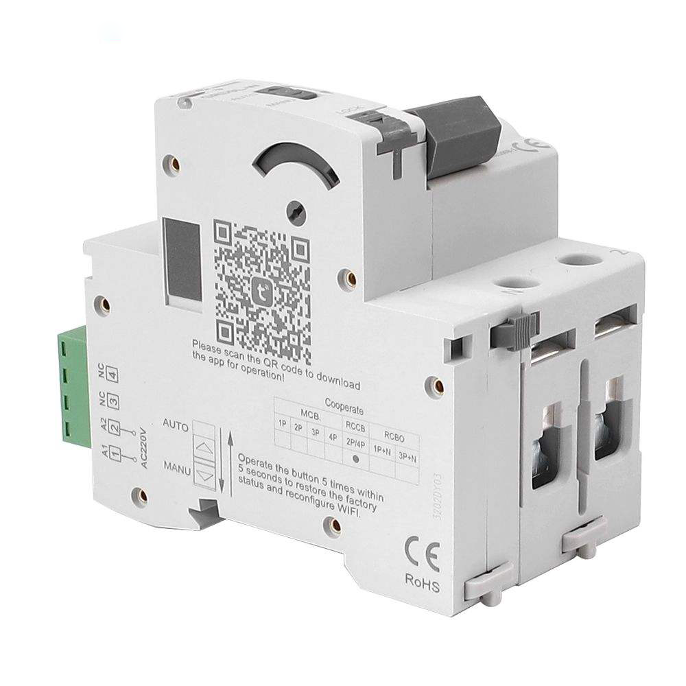 wifi smart mcb rccb rcbo 2p 40a 30ma 100ma auto recloser breaker wifi smart mcb rccb rcbo 2p 40a 30ma 100ma auto recloser breaker