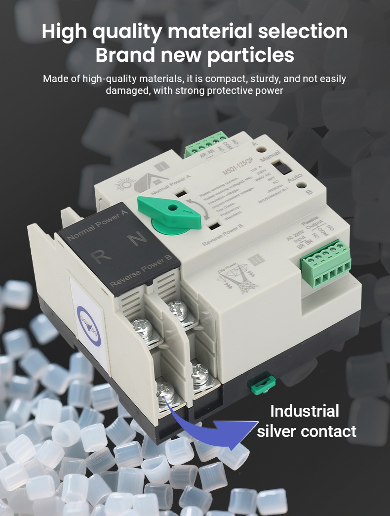 single phase transfer switch 110v 220v 125a 63a dual power high sensitive single phase transfer switch 110v 220v 125a 63a dual power high sensitive