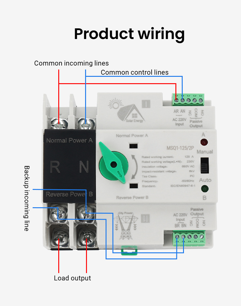single phase transfer switch 110v 220v 125a 63a dual power high sensitive single phase transfer switch 110v 220v 125a 63a dual power high sensitive